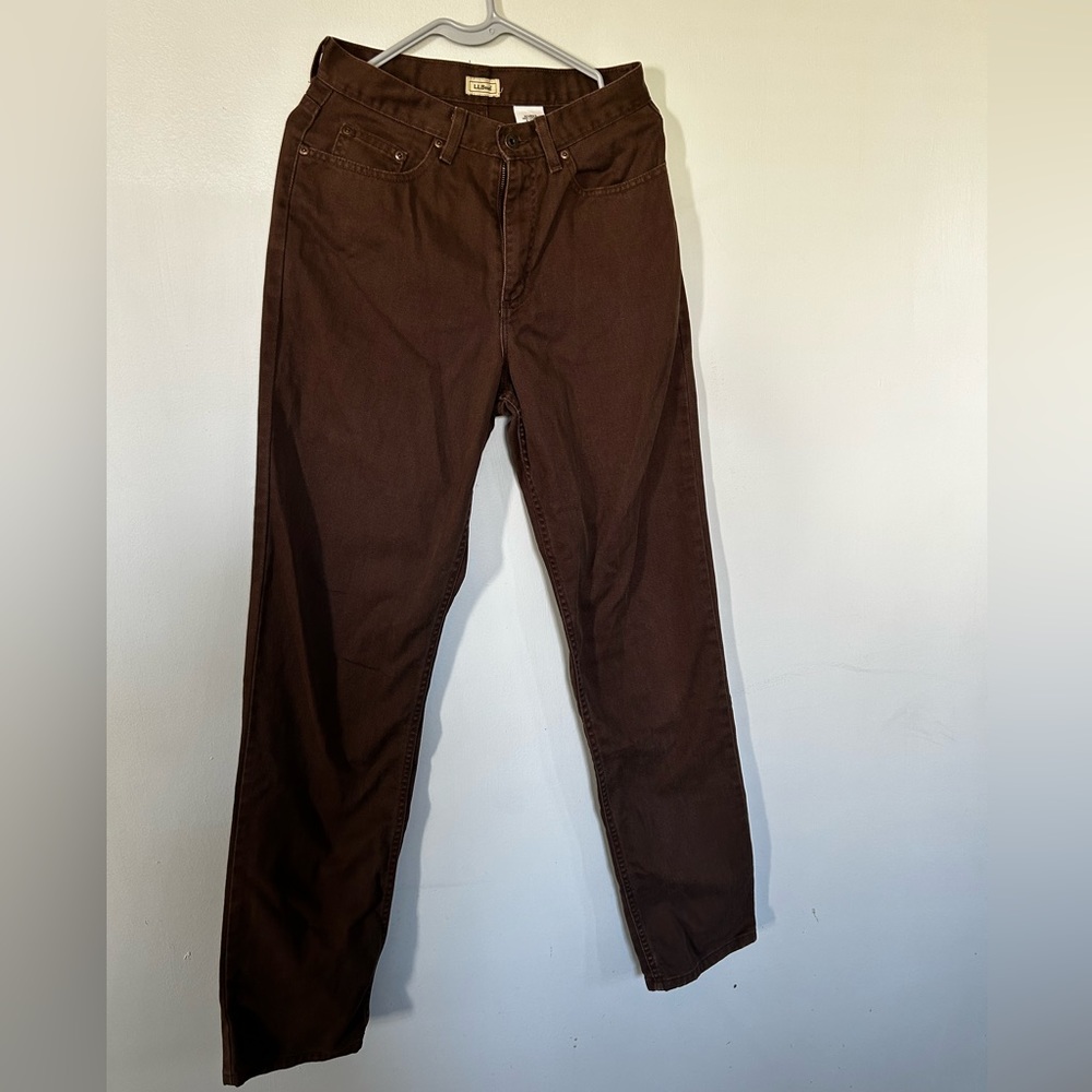 LL Bean chocolate brown jeans